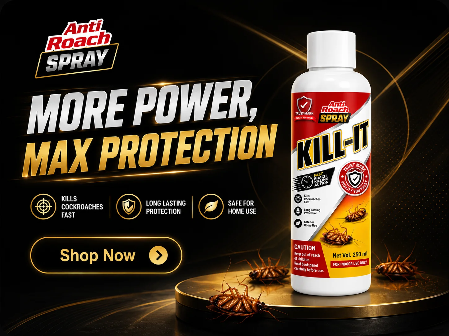 Long-Lasting Cockroach Protection with KILL-IT Anti Roach Spray