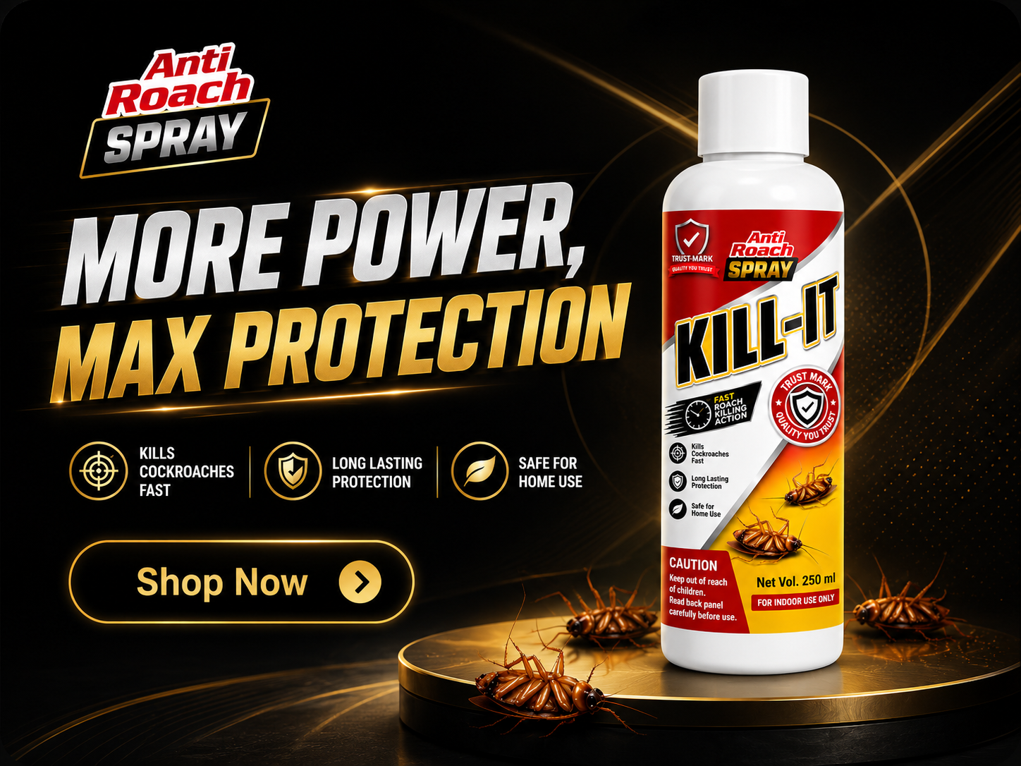 Long-Lasting Cockroach Protection with KILL-IT Anti Roach Spray