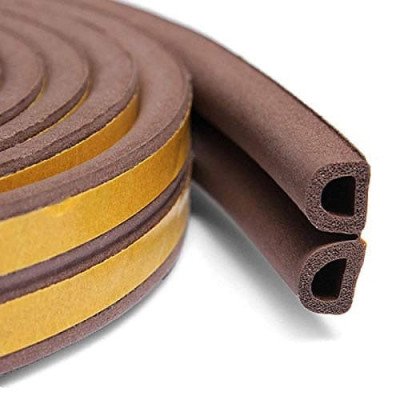 Self-Adhesive EPDM Sealing Strip Tape 5 Meter Sound Proof/Dust Proof Doors and Windows Foam Seal Strip Rubber Weather-strip (2 * 2.5 M = 5 METER) Pack of 1