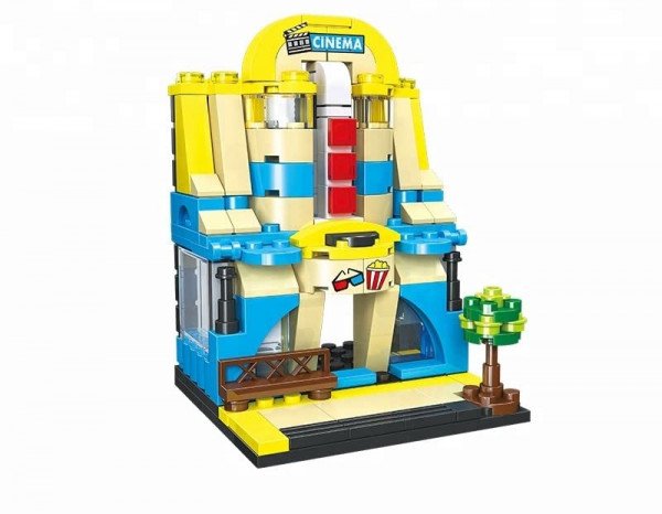 163 Pcs Girls Happy Town Bricks Promotional Gift Set Kids Building Toy Cinema Blocks & Model Building Toys