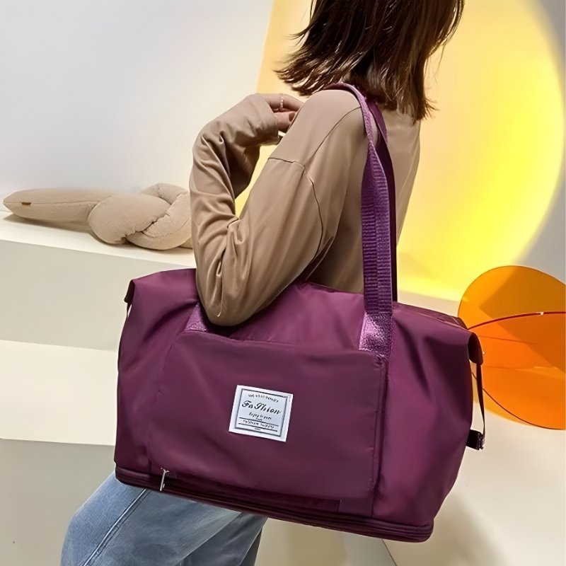 Large Capacity Foldable Travel Duffel Tote Bag | Waterproof & Lightweight Carry-on Luggage Bag | Multipurpose Weekend Overnight Bag for Sports, Gym, and Shopping