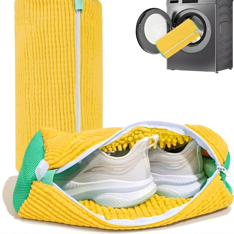 Maplekart Shoe Washing Machine Bag with Invisible Zipper | 360° Deep Cleaning Mesh Laundry Bag for Sneakers, Socks & Delicates | Reusable Protection for Washer & Dryer (All Shoe Sizes)