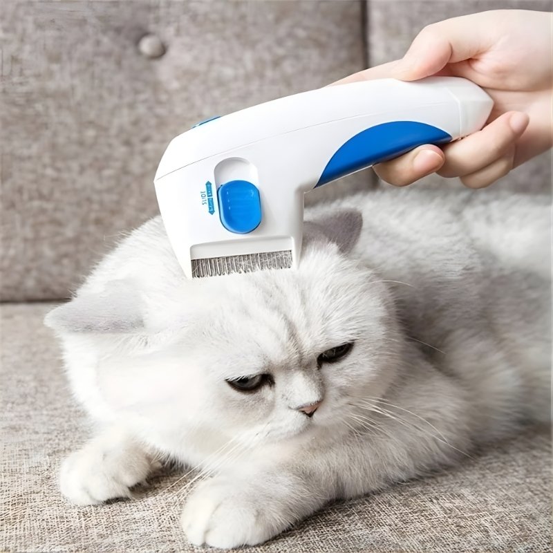 Flea Doctor Electric Flea Comb for Dogs & Cats | Chemical-Free Flea Treatment & Grooming Tool | Instant Electronic Flea Killer with Safety-Touch Technology for All Hair Types