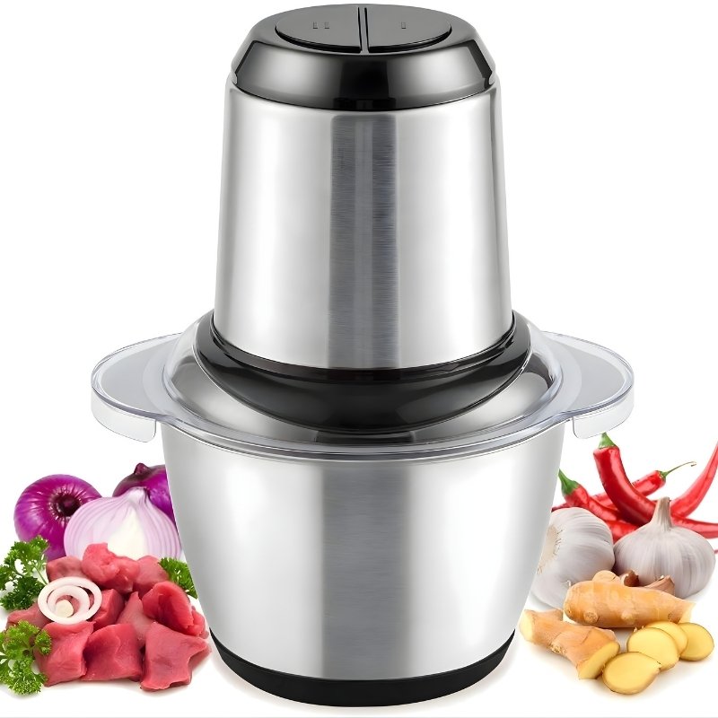 3L Heavy Duty Stainless Steel Electric Meat Grinder & Food Processor - 4 Sharp Blades