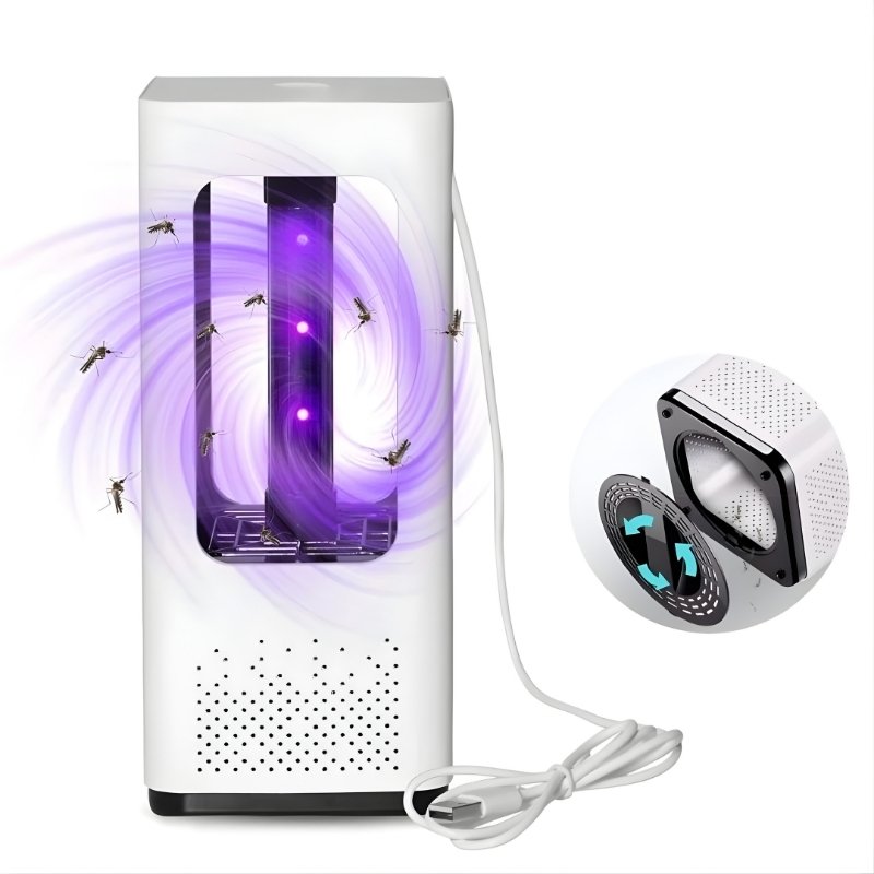 Square Electronic Mosquito Killer Lamp with UV Light | 360° Suction Fan Insect Trap & Bug Zapper