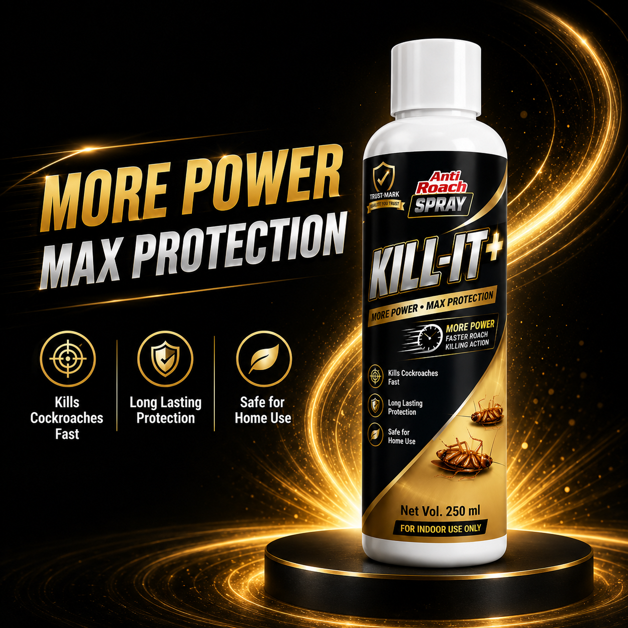 KILL-IT+ Maximum Power Anti Roach Spray – 250 ml