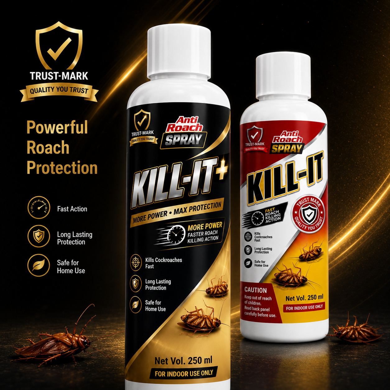 KILL-IT & KILL-IT+ Powerful Roach Protection Combo – 2 × 250 ml